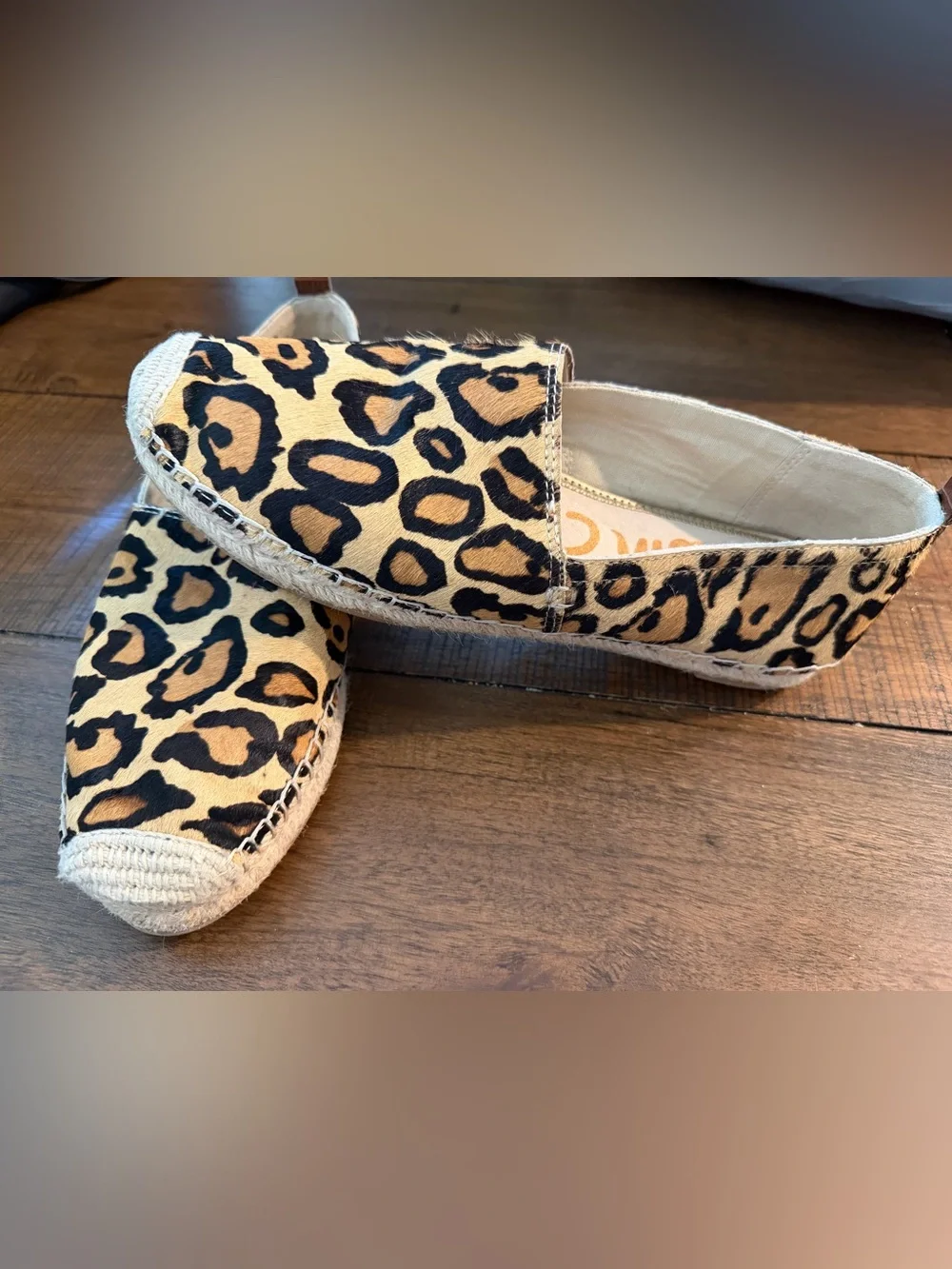 Sam Edelman Leopard Print Espadrilles in Tan and Black